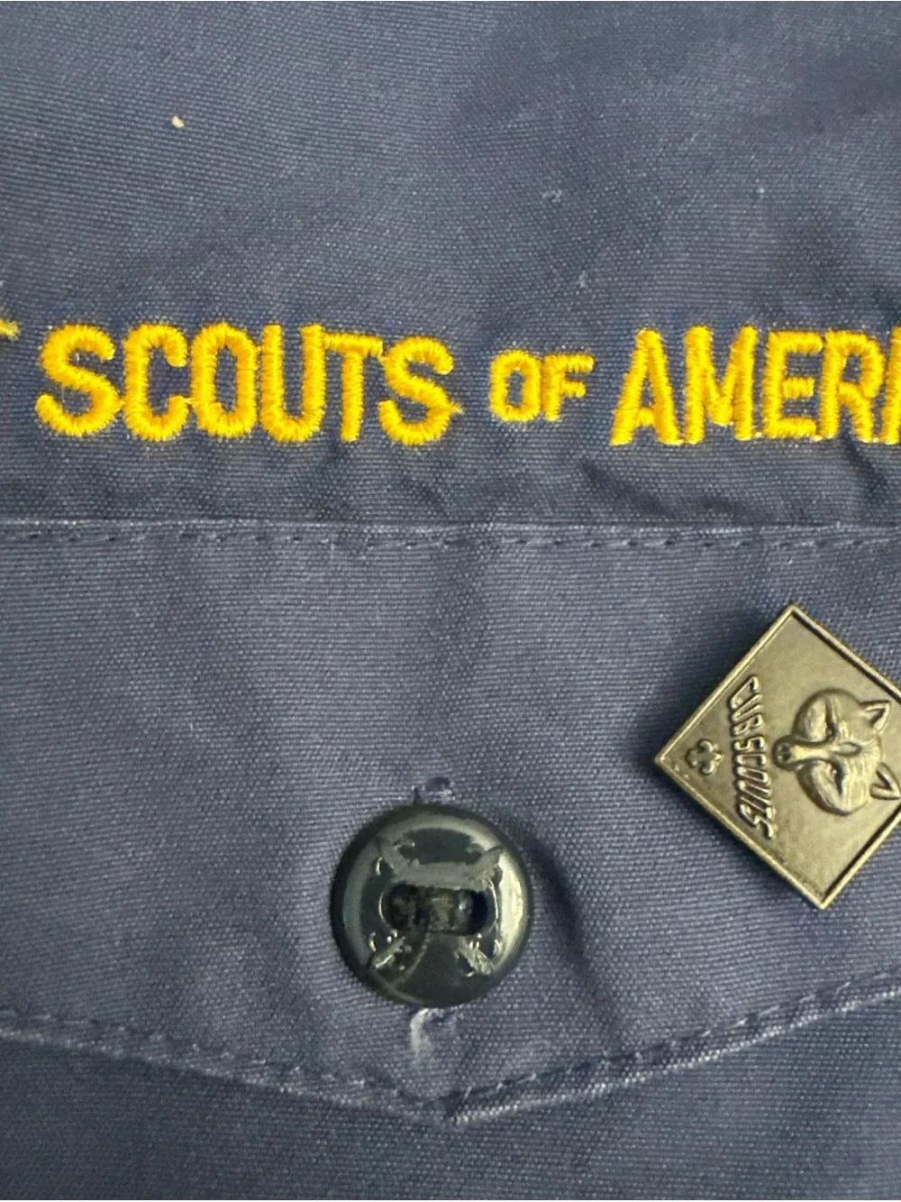 Boy Scouts Uniform Youth Small Blue Patches Pin Costume Play Outdoors Hiking